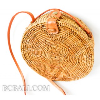 Ata Rattan Grass Balinese Bags Flower Design 